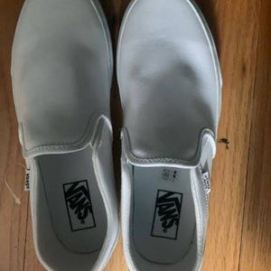 White Slip On Vans